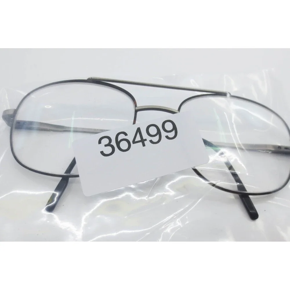 kirkland signature 58-19 145 Gunmetal Black Double Bridge Aviator Eyeglass Italy